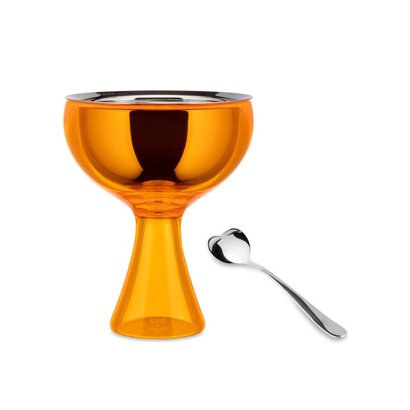ALESSI A di Alessi Big Love Bowl and Spoon, Orange - Image 1
